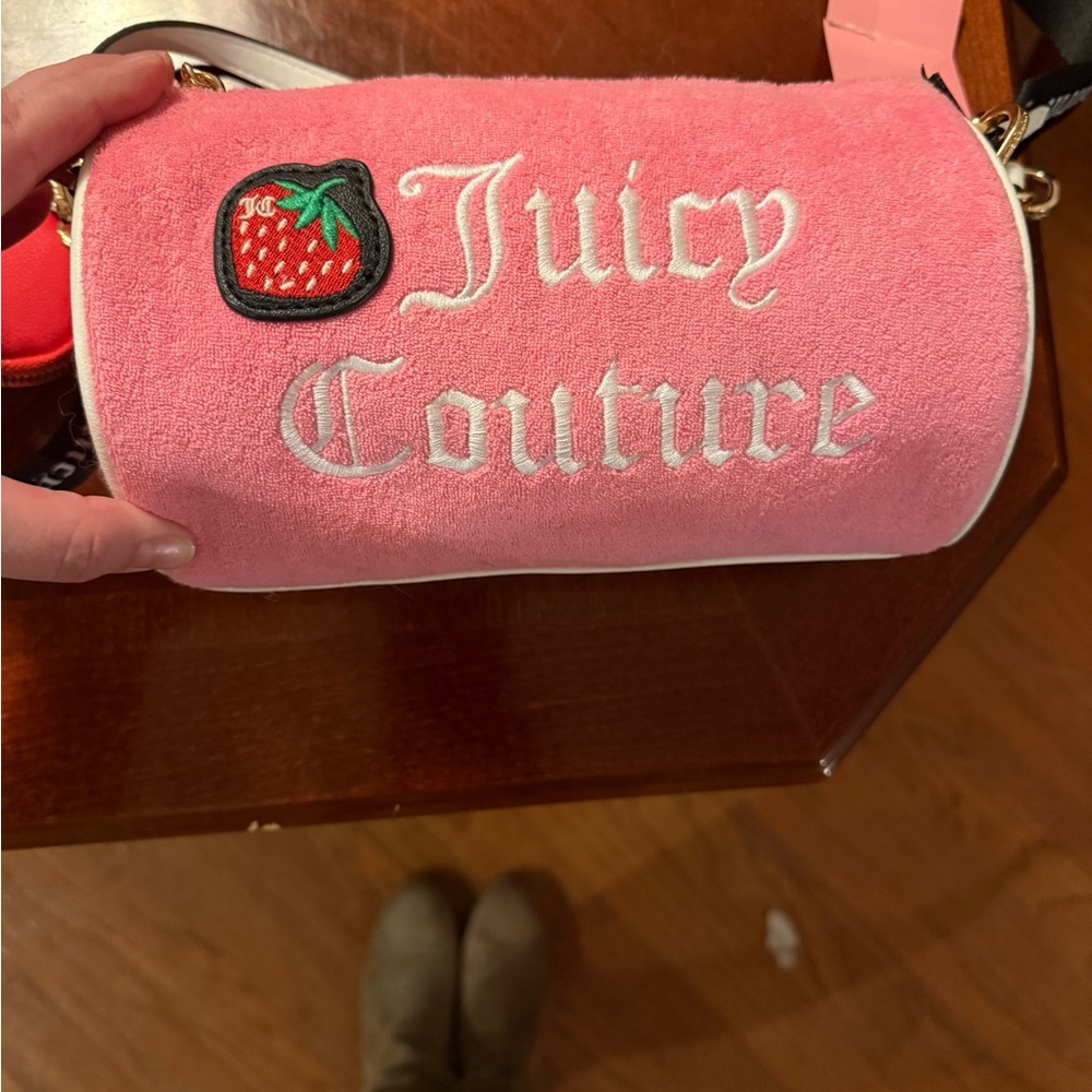 Juicy Couture Pink Crossbody Bag with Strawberry Patch